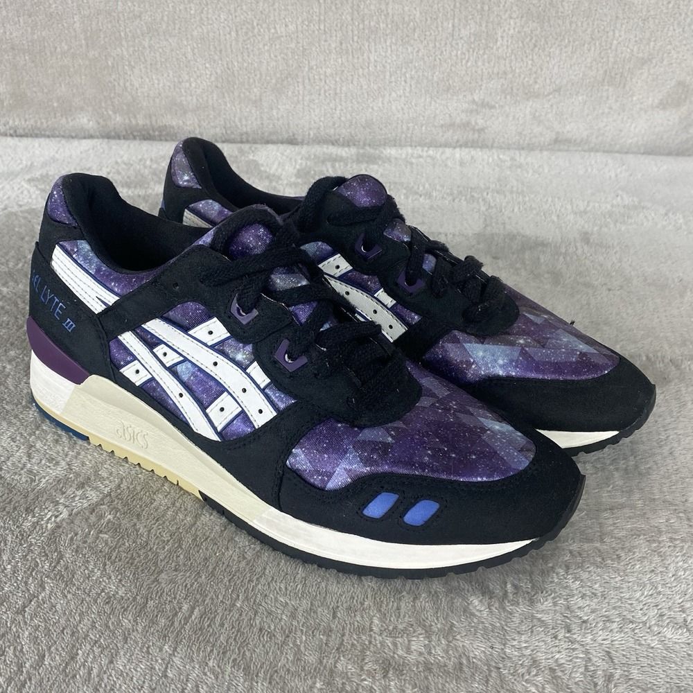 Asics Gel-Lyte III Galaxy Mens Shoes Size 8.5 Blue Black Suede Running Shoes NEW